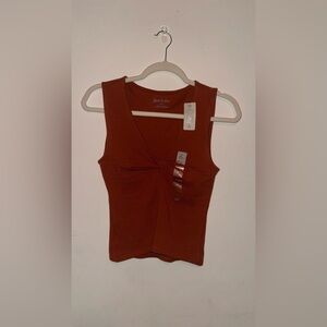Rust Sleeveless Top